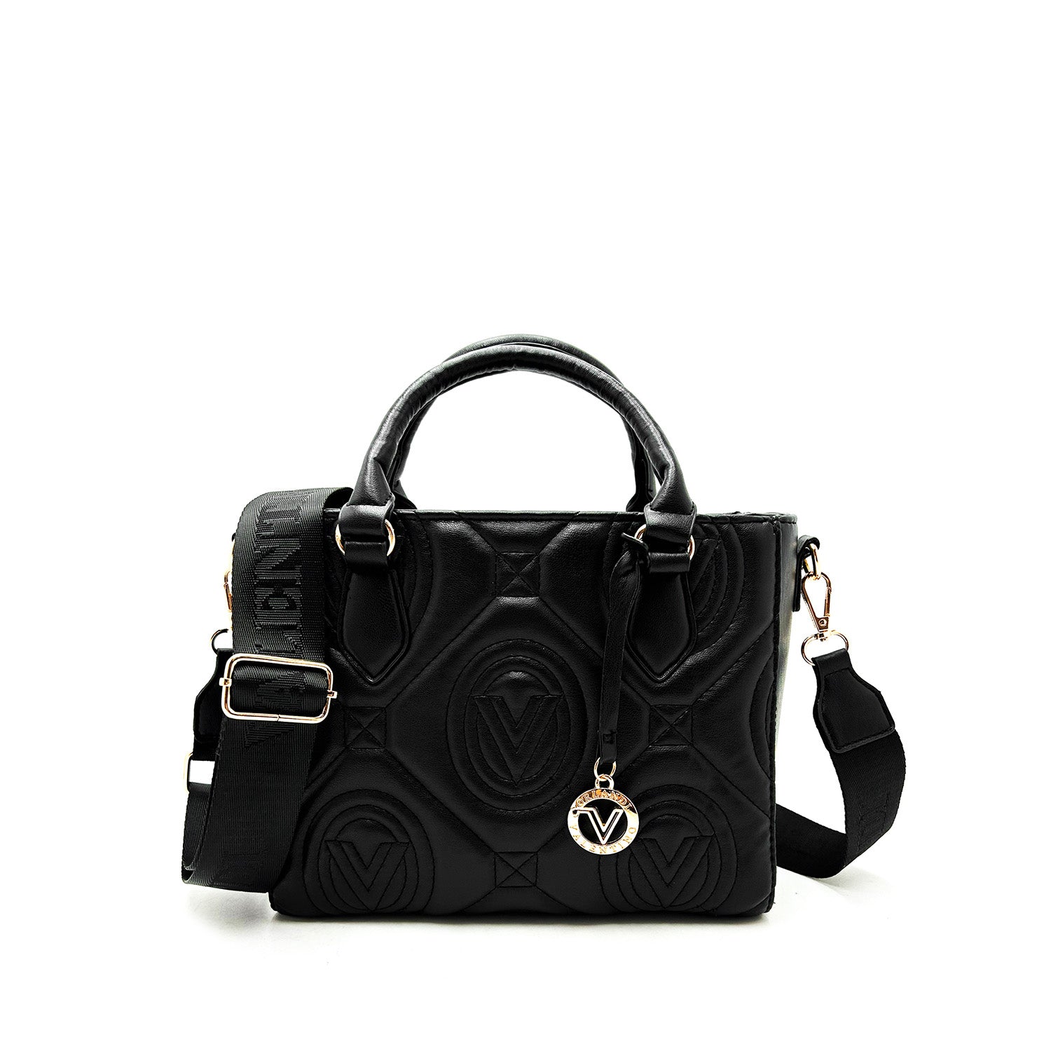 Small Valentino Orland Quilted Top Handle Bag with Crossbody