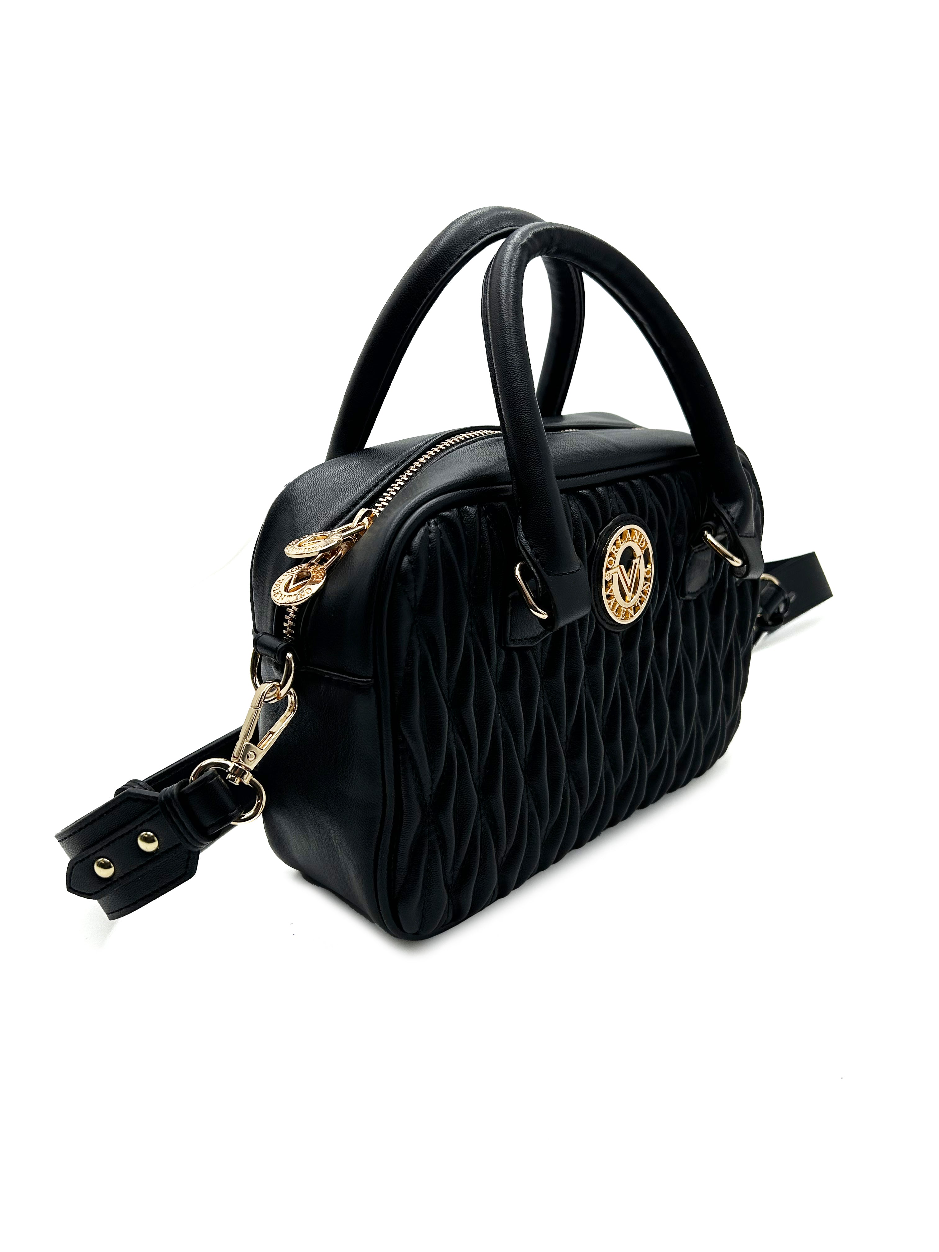 Valentino Orlandi Textured Top Handle Handbag