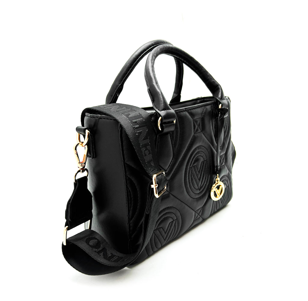 Large Valentino Orland Quilted Top Handle Bag with Crossbody