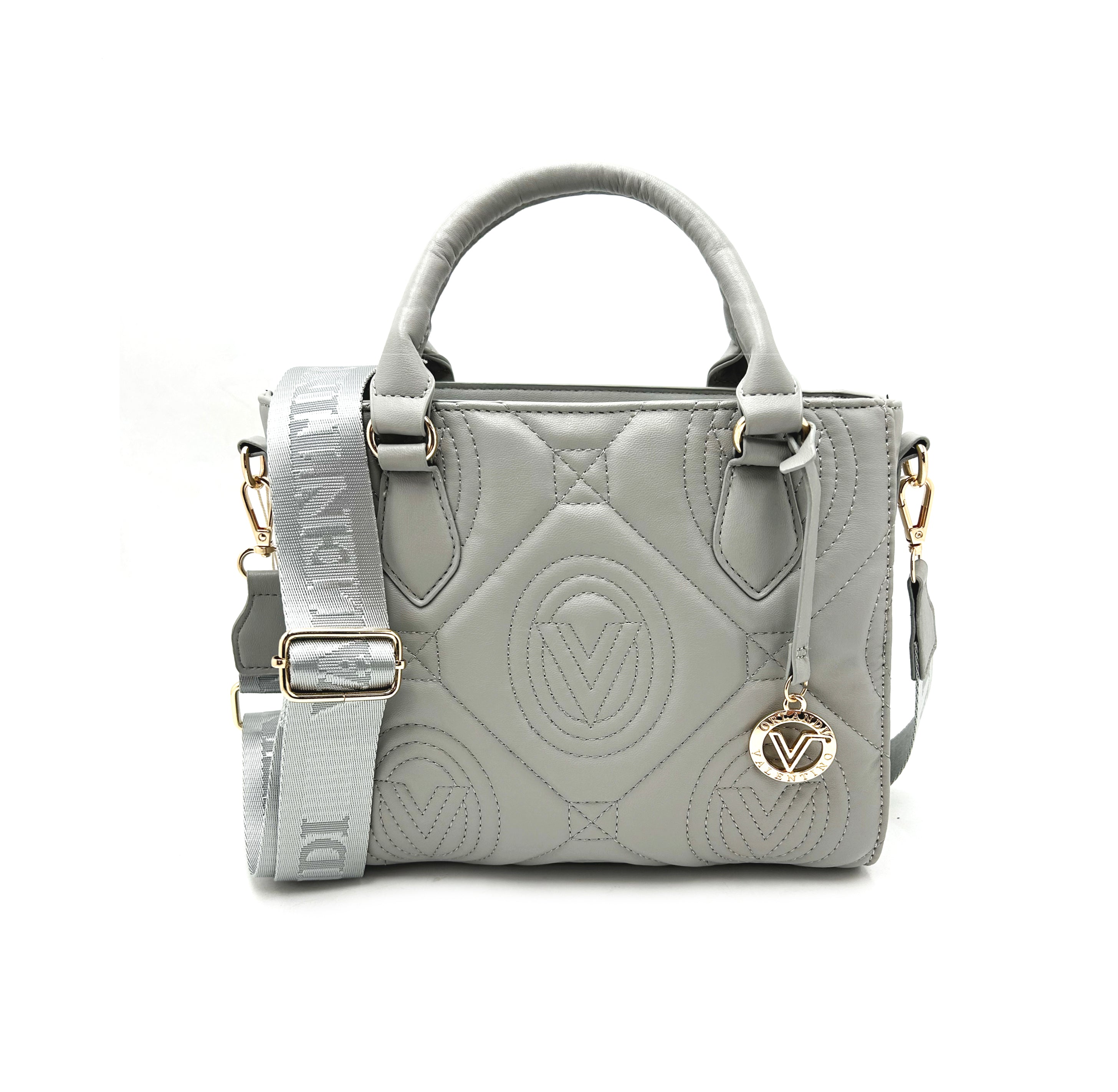 Large Valentino Orland Quilted Top Handle Bag with Crossbody