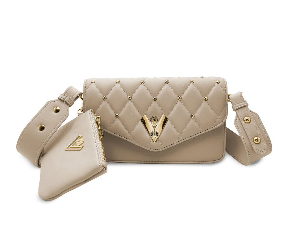 Valentino Orlandi Gold Metal Studded Crossbody
