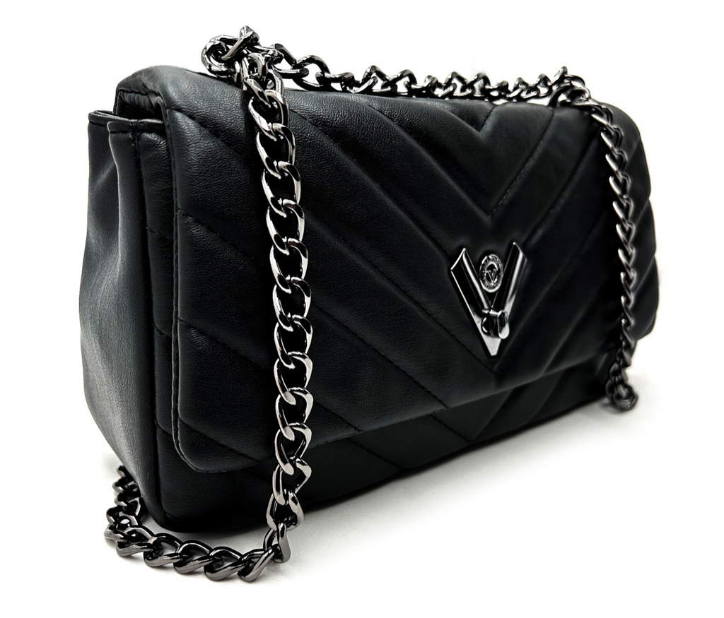 Valentino Orlandi Crossbody Bag w/ Silver Chain
