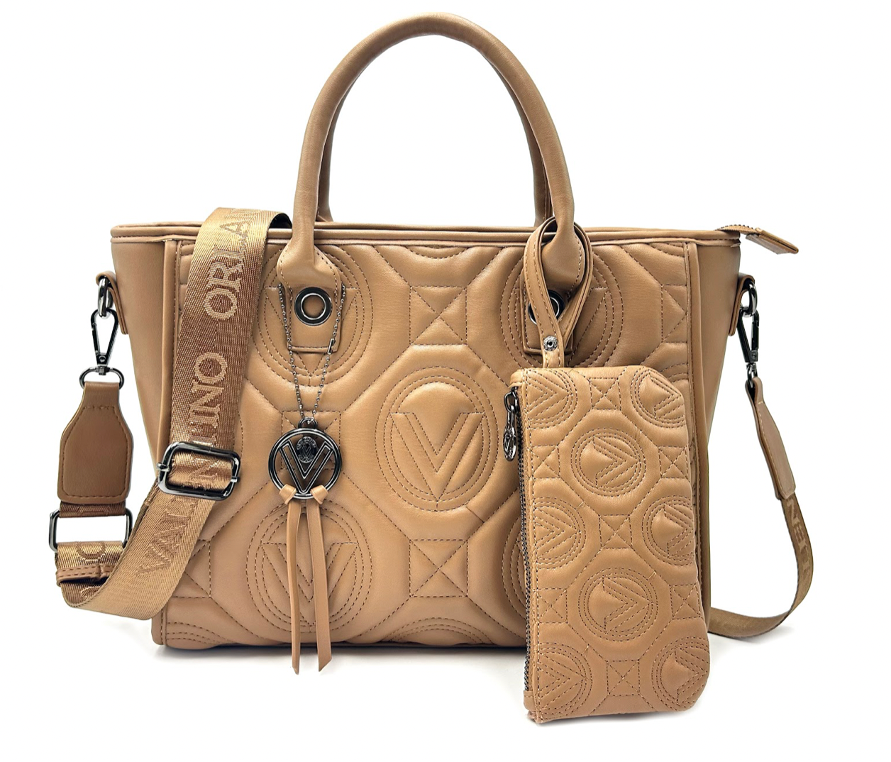 Valentino Orlandi Large Quilted Tote Bag