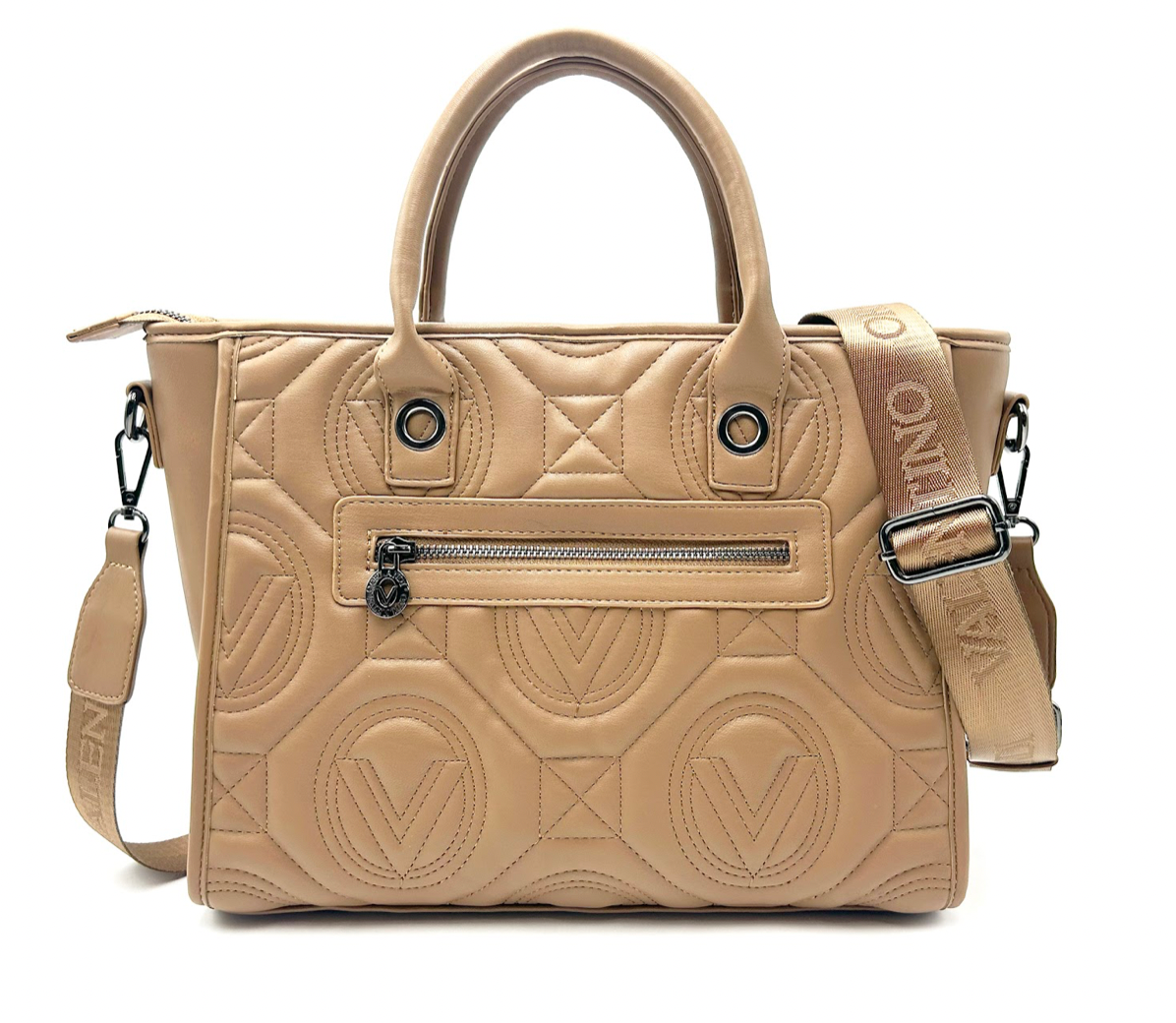 Valentino Orlandi Large Quilted Tote Bag