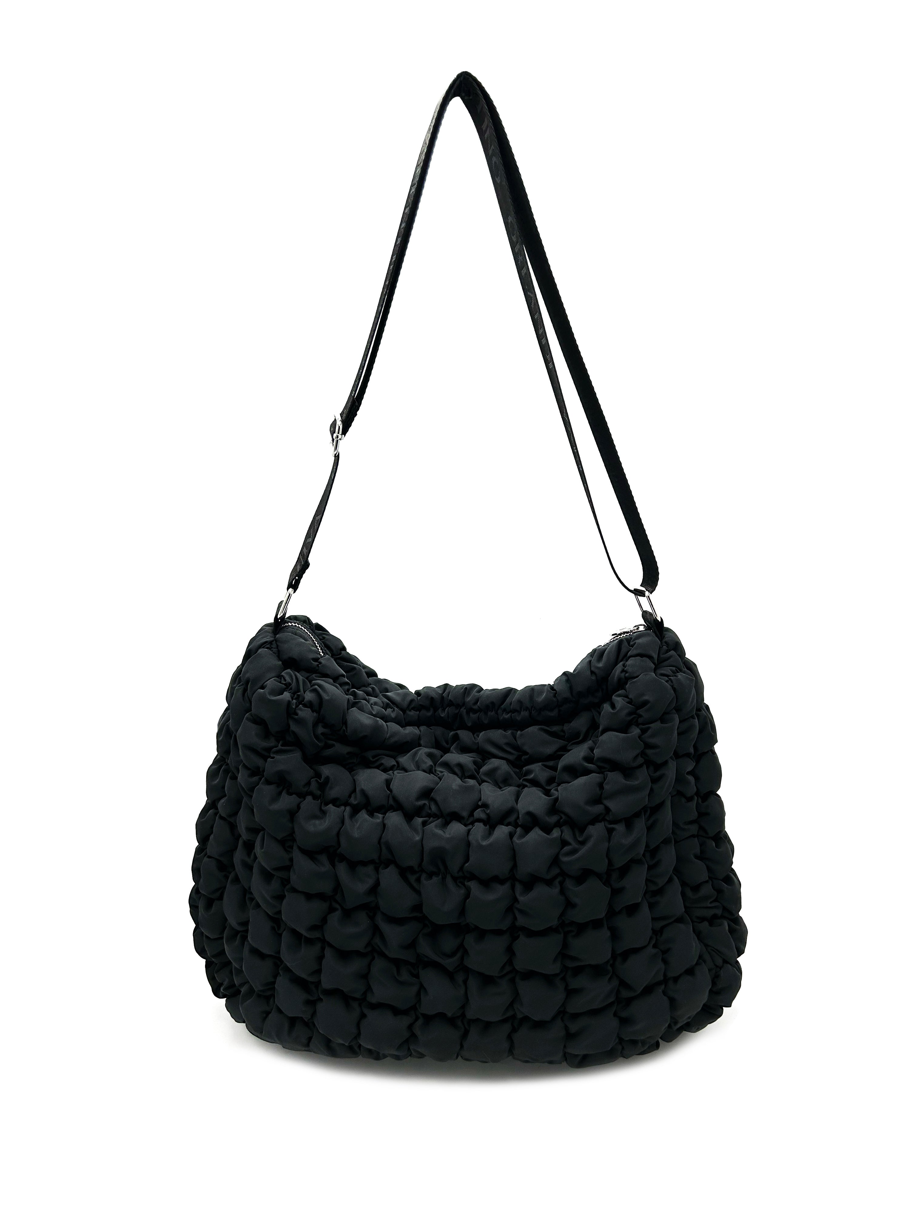 Large Puffy Quilted Crossbody Bag