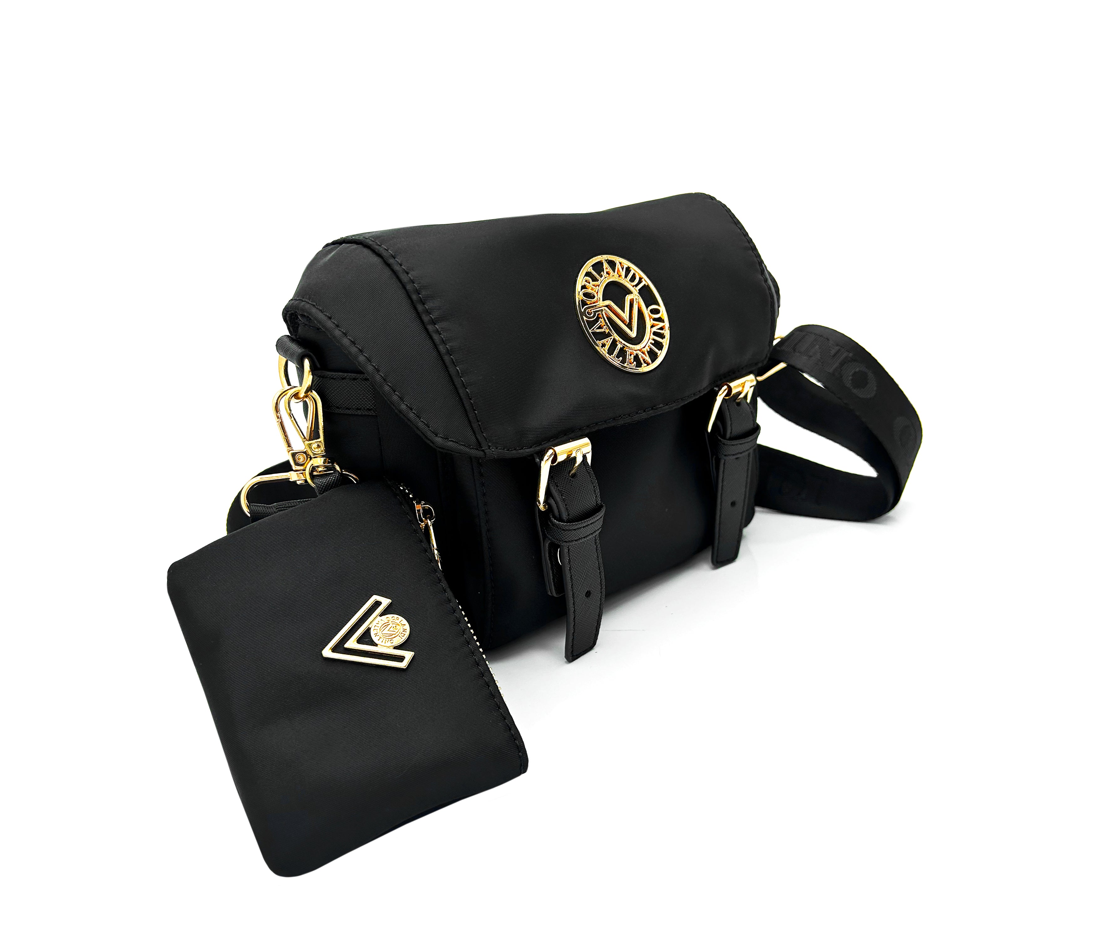 VO Front Logo Flap Strap Crossbody