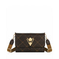 Valentino Orlandi Print Crossbody with Large “V” Lock and Branded Strap