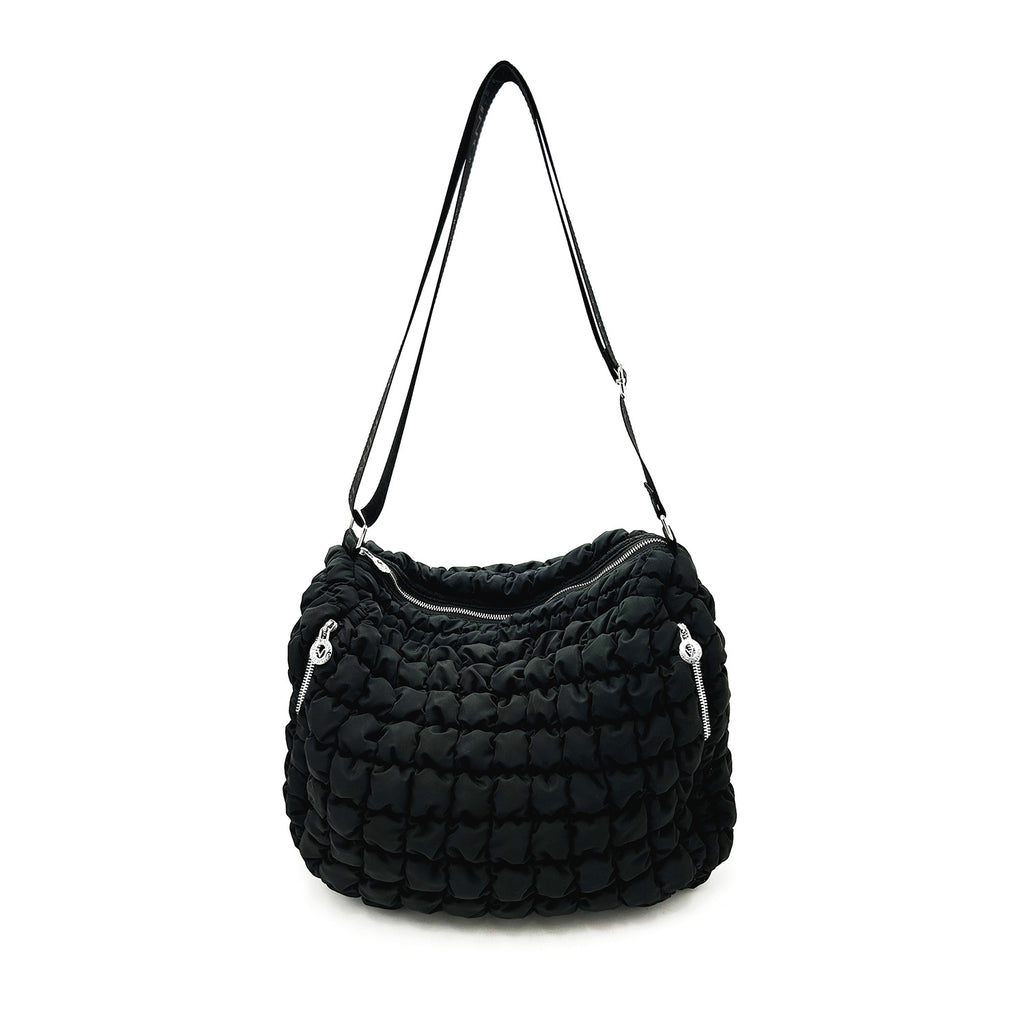 Large Puffy Quilted Crossbody Bag