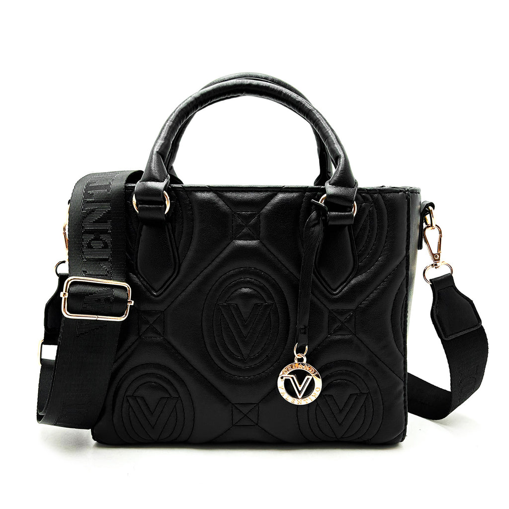 Large Valentino Orland Quilted Top Handle Bag with Crossbody